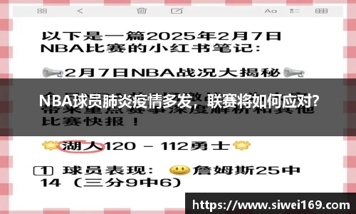 NBA球员肺炎疫情多发，联赛将如何应对？